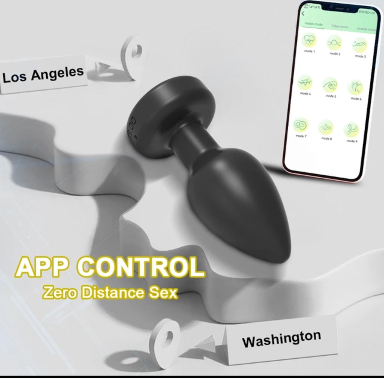 Light UP App Controlled Anal Vibrator Compatible With IOS and Android image photo